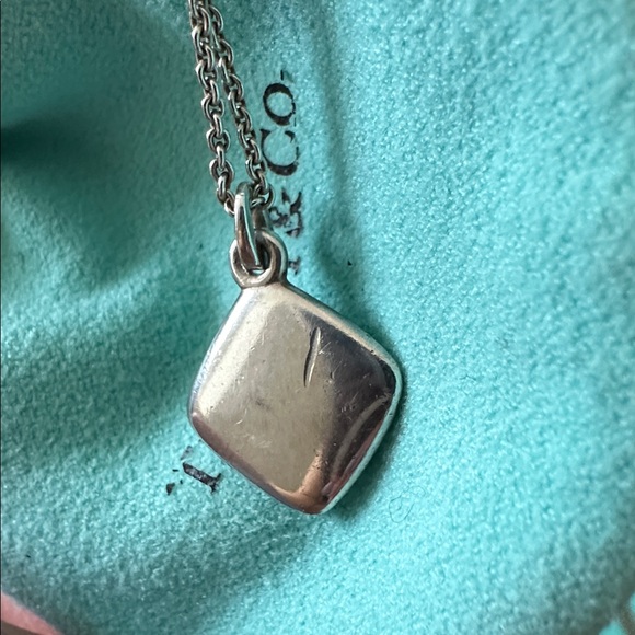 Retired & Rare Tiffany & Co. Silver Rhombus 1837 Necklace - Picture 3 of 5